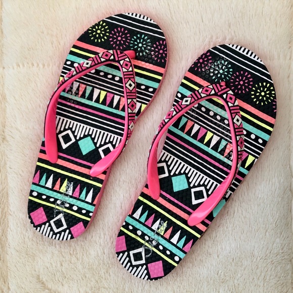 justice girls flip flops